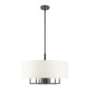 LIVEX LIGHTING 49376-76 Meridian 7 Lt Scandinavian Gray Pendant Chandelier