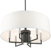 LIVEX LIGHTING 49376-76 Meridian 7 Lt Scandinavian Gray Pendant Chandelier