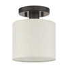 LIVEX LIGHTING 49807-92 Meadow 1 Lt English Bronze  Semi Flush