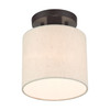 LIVEX LIGHTING 49807-92 Meadow 1 Lt English Bronze  Semi Flush