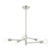 LIVEX LIGHTING 45865-91 Bannister 5 Lt Brushed Nickel Chandelier