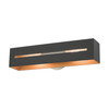 LIVEX LIGHTING 16682-14 Soma 2 Lt Textured Black with Brushed Nickel Accents ADA Vanity Sconce