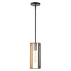 LIVEX LIGHTING 45951-14 Soma 1 Lt Textured Black with Brushed Nickel Accents Pendant