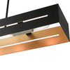 LIVEX LIGHTING 45957-14 Soma 4 Lt Textured Black with Brushed Nickel Accents Linear Chandelier