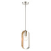 LIVEX LIGHTING 45761-91 Ravena 1 Lt Brushed Nickel Pendant