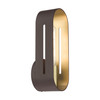 LIVEX LIGHTING 45762-07 1 Light Bronze with Antique Brass Accents ADA Single Sconce