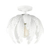 LIVEX LIGHTING 46231-60 Acanthus 1 Lt Antique White Semi Flush