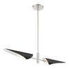 LIVEX LIGHTING 49492-91 Capistrano 2 Lt Brushed Nickel Linear Chandelier
