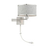 LIVEX LIGHTING 60429-91 1 Light Brushed Nickel Swing Arm Wall Lamp