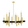 LIVEX LIGHTING 49999-12 Helsinki 12 Lt Satin Brass Chandelier