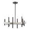 LIVEX LIGHTING 49348-46 Denmark 8 Lt Black Chrome  Chandelier