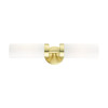 LIVEX LIGHTING 15072-12 Aero 2 Lt Satin Brass ADA Vanity Sconce