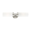 LIVEX LIGHTING 15072-91 Aero 2 Lt Brushed Nickel ADA Vanity Sconce
