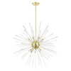 LIVEX LIGHTING 41260-12 Utopia 16 Lt Satin Brass  Foyer Pendant Chandelier