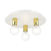 LIVEX LIGHTING 45873-03 Hillview 3 Lt White Flush Mount