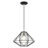 LIVEX LIGHTING 41323-04 Geometric 1 Lt Black Pendant