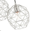 LIVEX LIGHTING 46593-91 Geometrix 3 Lt Brushed Nickel Pendant