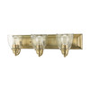 LIVEX LIGHTING 17073-01 Birmingham 3 Lt Antique Brass Vanity Sconce