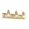 LIVEX LIGHTING 17073-01 Birmingham 3 Lt Antique Brass Vanity Sconce