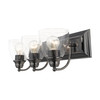 LIVEX LIGHTING 17073-46 Birmingham 3 Lt Black Chrome Vanity Sconce