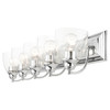 LIVEX LIGHTING 17075-05 Birmingham 5 Lt Polished Chrome Vanity Sconce