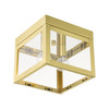 LIVEX LIGHTING 20588-12 Nyack 2 Lt Satin Brass  Flush Mount