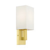 LIVEX LIGHTING 51101-12 1 Light Satin Brass ADA Sconce