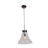 ACCESS LIGHTING 63990LEDDLP-BCH/CLR 1 Light Bell Glass Pendant Black Chrome