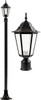 DABMAR LIGHTING GM1301S-LED9-B-FR DANIELLA POST LIGHT FIXTURE W/ FROSTED GLASS LED 9W 85-265V, Black