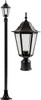 DABMAR LIGHTING GM1301S-LED6-B DANIELLA POST LIGHT FIXTURE W/ CLEAR GLASS LED 6W 85-265V, Black