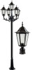 DABMAR LIGHTING GM1305S-LED9-B DANIELLA POST FIVE LIGHT FIXTURE W/ CLEAR GLASS 5 X LED 9W 85-265V, Black