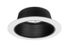 NICOR 17503 6 in. Black Recessed Baffle Trim with 1 in. White Trim Ring