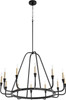 QUORUM 6314-12-69 Marquee 12-Light Chandelier,Noir