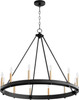 QUORUM 611-12-69 Aura 12-Light Chandelier,Noir