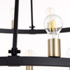 QUORUM 64-24-6980 Paxton 24-Light Chandelier,Noir w/ Aged Brass