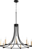 QUORUM 696-9-69 Olympus 9-Light Chandelier,Noir