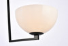 Living District LD2350BK Jeanne 2 lights black and white glass flush mount