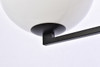 Living District LD2350BK Jeanne 2 lights black and white glass flush mount