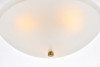 Living District LD2349BR Jeanne 3 lights brass and white glass flush mount