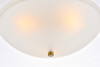 Living District LD2349BR Jeanne 3 lights brass and white glass flush mount