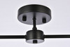 Living District LD2348BK Zane 2 lights black flush mount