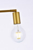 Living District LD2348BR Zane 2 lights brass flush mount