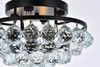 ELEGANT LIGHTING V9805F14BK/RC  Corona 14 inch black flush mount