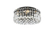 ELEGANT LIGHTING V2030F12BK/RC  Maxime 12 inch black flush mount