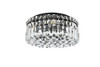 ELEGANT LIGHTING V2030F12BK/RC  Maxime 12 inch black flush mount