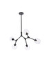 Elegant Lighting 1712D42BK Cavoli 5 lights black chandelier