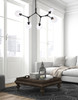 Elegant Lighting 1712D42BK Cavoli 5 lights black chandelier