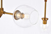 Elegant Lighting 1712D42BR Cavoli 5 lights brass chandelier