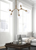 Elegant Lighting 1712D42BR Cavoli 5 lights brass chandelier