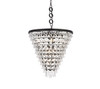 Elegant Lighting 1219D24BK/RC  Nordic 7 lights black chandelier